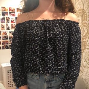 Off the shoulder flower blouse